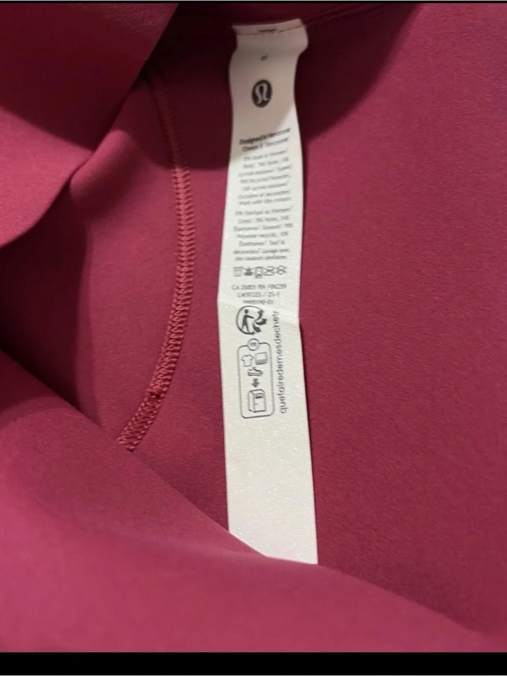 NWT*LULULEMON*SIZE 6*GLOW UP HI RISE 25” LENGTH TIGHT*AUTHENTIC*MAGENTA SPARK